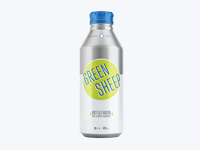 Green Sheep Water bottle design aluminum bottled water green sheep packaging recycle water