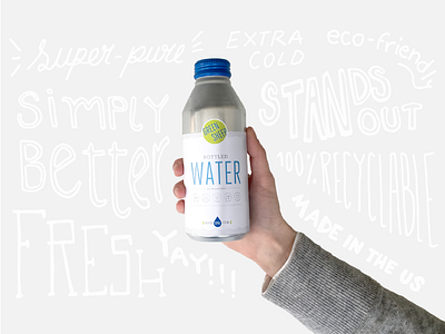 New Bottle Design! bottle eco friendly green hand lettering packaging typography