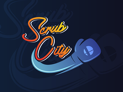 Scrub City Logo boxing branding bros city design discord esports esportslogo glove icon logo melee scrub server smash ssb ssbu super typography ultimate