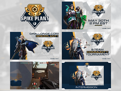 Spike Plant | Tournament Ads ad advertisment brand branding design esports fps game gaming graphic live screen shooter spike stream tournament trample twitch valorant