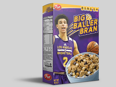 "Big Baller Bran" Cereal Box Design