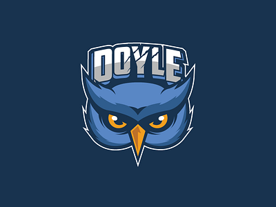 Doyle Owl Mascot bird esports illustation logo mascot owl scratch sports streamer twitch typography