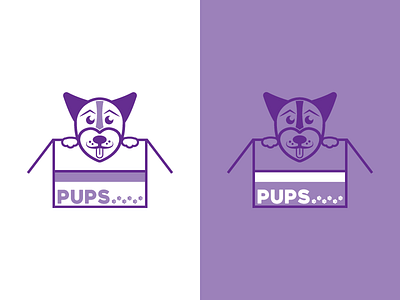 #ThirtyLogos 15 - Pups box brand branding delivery dog logo paw pawprint pet puppy pups subscription thirty day logo challenge thirty day logos