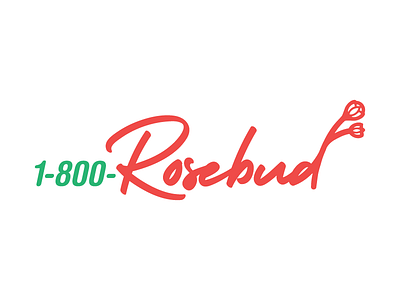#ThirtyLogos 6 - 1-800-Rosebud (Redesign) branding branding agency challenge design flower logo number phone rose rosebud thirty day logos thirtylogos thorn typogaphy