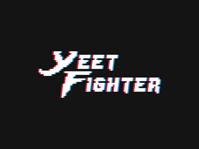 Yeet Fighter - Logo blurry brand branding design fighting games glitch logo oldschool retro street fighter video games