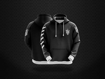 Blackout Hoodie Design for Reborn Knights apparel badge blackout brand chainmail design esports fashion gaming hoodie knight medieval monogram shield streetwear sweatshirt
