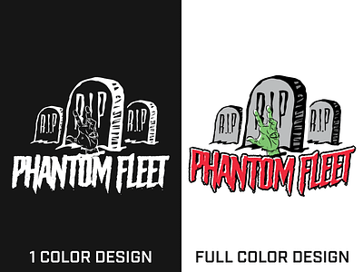Logo Design - Phantom Fleet artist band edgey fleet grave gravestone graveyard grunge hand hip hop logo music phantom rap rip stones tomstone undead zombie