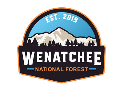 #ThirtyLogos 25 - Wentachee 25 badge brand branding forest forest logo graphic logodesign mountains national patch thirty day logo challenge thirty day logos thirty logo challenge thirty logos typography vector wenatchee
