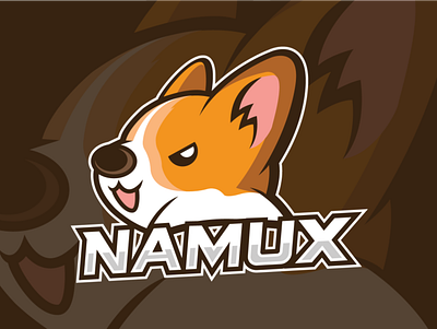 Namux - Logo brand branding corgi design dog esports game gaming live logo logodesign mascot namux puppy stream twitch ux vector video