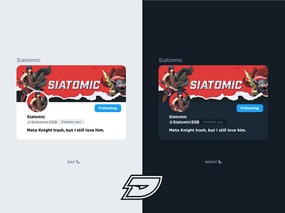 Siatomic - Social Media Header bros chrome design esports fgc game gaming graphic header knight layout meta smash smash bros stream super twitch ultimate