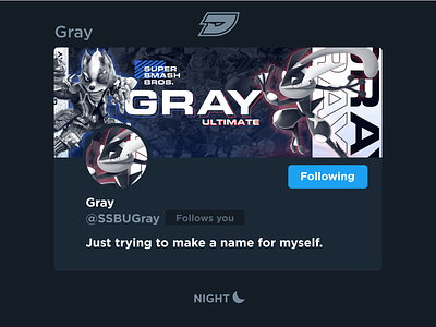 Gray | Social Media Header bros esports fox game gaming greninja header media melee pokémon smash social ssb star super twitch twitter ultimate wolf