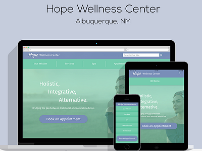 Hope Wellness Center 2019 branding clean design flat identity minimal mobile typography ui ux web website