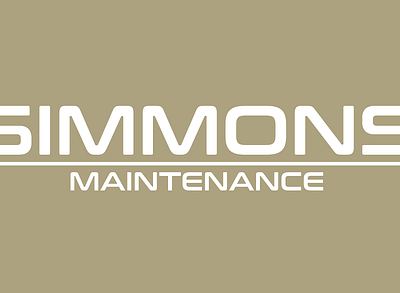Simmons Maintenance branding clean design flat identity logo minimal typography