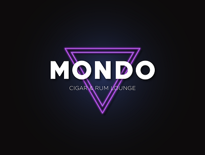 MONDO Cigar & Rum Lounge branding clean design identity logo typography