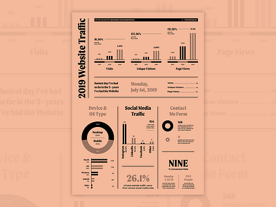 Website Analytics Data Visualization analytics brand branding data visulization data viz infographic infographics information design logo minimal modern monoline typogaphy website traffic