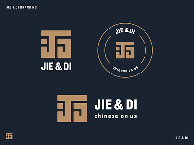 Jie & Di Logo & Branding badge logo brand brand identity branding branding design chinese culture logo logo design logos minimal modern monoline restaurant restaurant logo