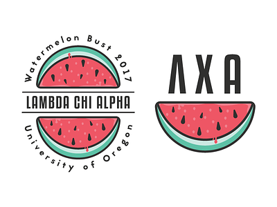 Charity Badge Logo badge badge logo charity frat fraternity fruit watermelon