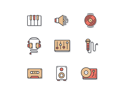 Music Icons icon icon series icon set icons music music icons