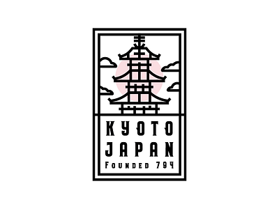 Kyoto, Japan Badge Logo