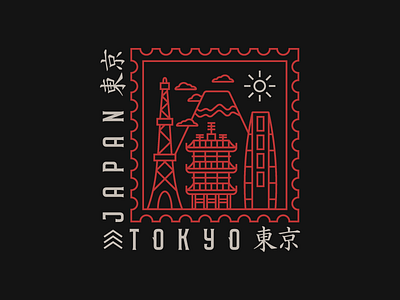 Tokyo Stamp Logo asia badge japan japan logo japanese logo stamp tokyo tokyo logo