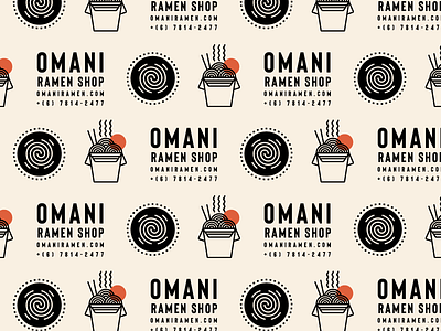 Omani Ramen Pattern branding food japan logo omani osaka packaging pattern ramen