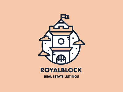 RoyalBlock Final Logo branding castle final logo logo medieval real estate realty royalblock