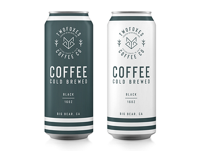 TwoFoxes Cold Brew Can branding can can design coffee coffee brand coffee can cold brew packaging twofoxes