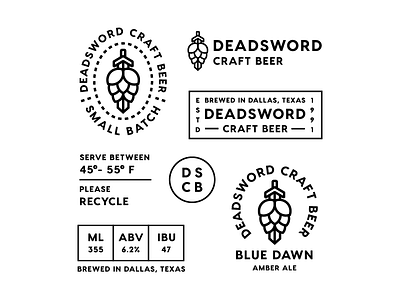 Deadsword Beer Brand Identity beer beer brand beer label beer logo brand brand identity branding deadsword label logo