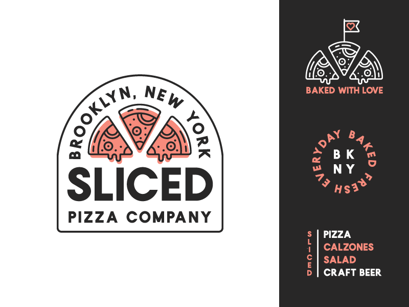 pizza branding restaurant dribbble brand modern honig charles badge