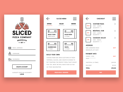 Pizza App UI/UX app app design checkout login menu minimalism modern pizza pizza app restaurant ui ux