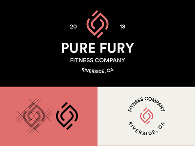 Pure Fury Fitness Logo and Branding brand brand identity branding exercise fire fitness fury gym logo logo design pure