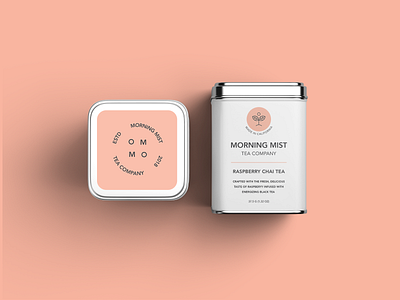 Morning Mist Tea Packaging badge logo brand brand identity branding minimal minimalist branding modern monoline morning mist packaging packaging design tea tea packaging