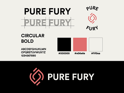 Fitness Company Brand Guidelines brand guidelines brand identity branding color palette crossfit exercise fitness font logo logo grid monoline pure fury weightlifting