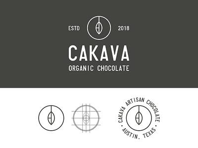 Cakava Chocolate Branding badge logo brand brand identity branding cakava chocolate chocolate brand chocolate logo logo logo grid modern monoline