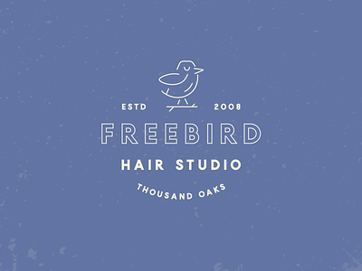 Freebird Hair Studio Branding bird brand brand identity branding freebird hair salon hair studio haircut logo logos monoline