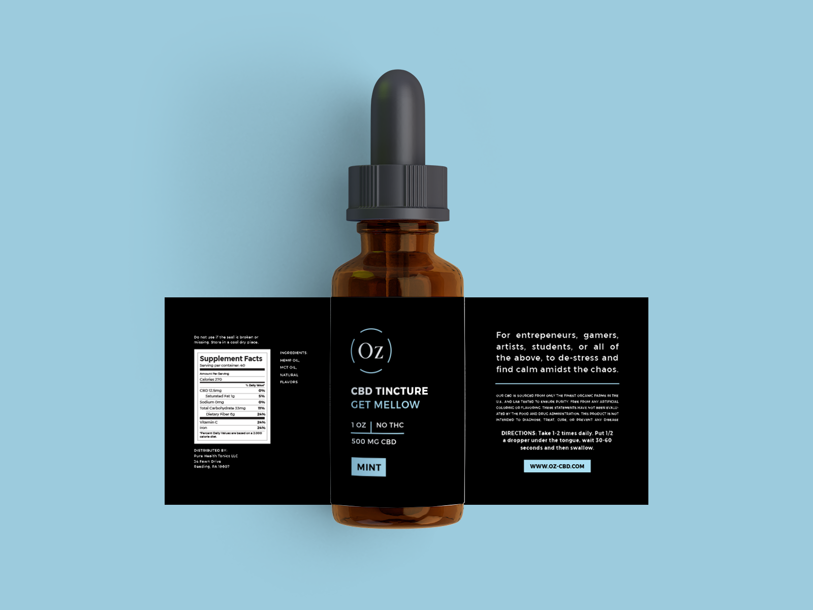 CBD Tincture Packaging by Charles Honig on Dribbble