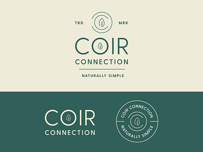 Coir Connection Branding #2 badge badge logo brand brand identity branding c logo coir connection growth leaf logo logo design logos minimal modern monoline nature