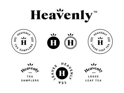 Heavenly Tea Leaves Branding #3 badge logo brand brand identity branding design direction designer logo logo design logo designer logos minimal modern monoline tea tea branding tea logo typography vector
