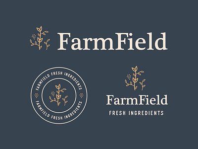 FarmField Logo Lockups badge badge logo brand brand identity branding farmfield logo logo design logo designer logo lockups logo mark logos logotype minimal modern monoline typography vector