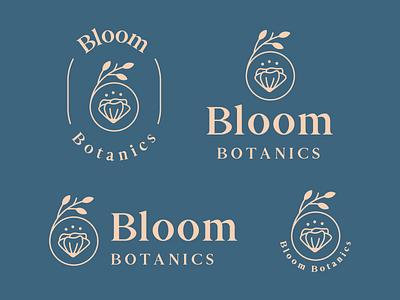 Bloom Botanics Logo & Branding badge logo bloom botanics brand brand identity branding flower leaf logo logo design logo lockups logos minimal modern monoline nature organic plant
