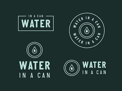 Water in a Can Branding #1 badge logo bold bold font brand brand identity branding can logo logo design logos minimal modern monoline product water
