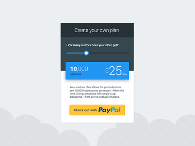 Pricing Plan Slider input interface payment paypal plan pricing slider user experience user interface
