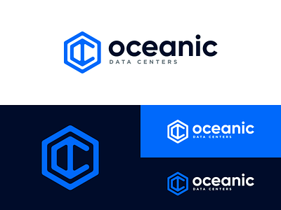 Oceanic Data Centers brand branding centers data design icon logo minimalist oceanic ui