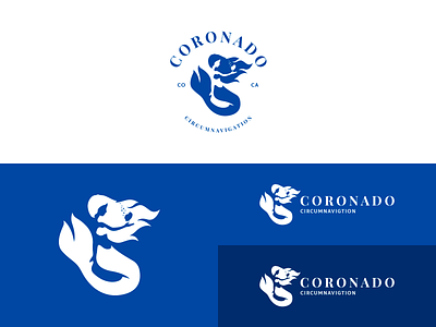 Coronado brand branding coronado design designer icon identity logo logoground mermaid minimalist sail sailboat selling selling shots