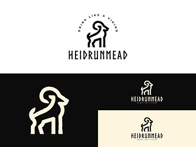 Heidrunmead brand branding design goat heidrun identity logo mead selling selling shots viking