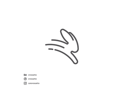 Rabbit Logo brand branding bunny cute design fast icon logo rabbit run running