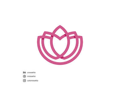 Lotus brand branding design flower grid identity lettermark logo lotus minimalist pink