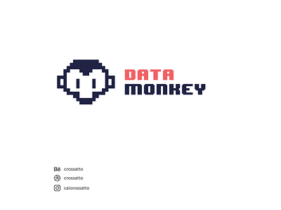 DataMonkey brand branding data design grid identity lettermark logo minimalist monkey typography