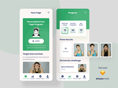 Face Yoga IOS app #03 by 𝐄𝐡𝐬𝐚𝐧 𝐌𝐨𝐢𝐧 on Dribbble