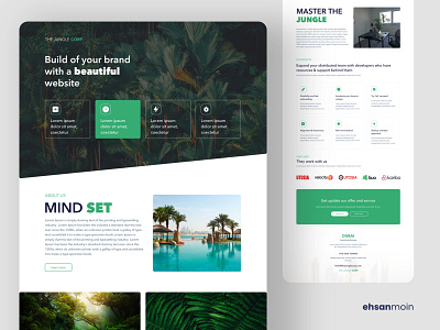 The Jungle Corp Landing Page Design